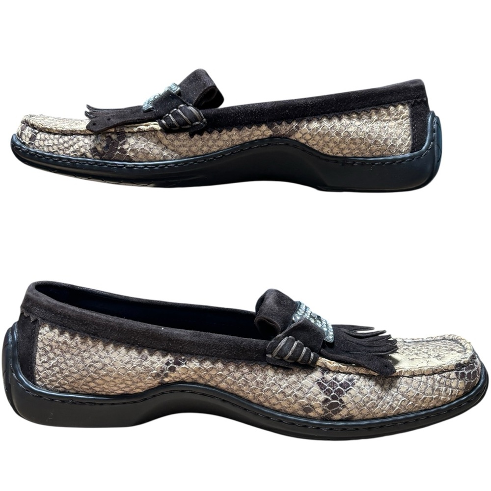 Donald J Pliner Danie Python Embossed Suede Cryst… - image 1